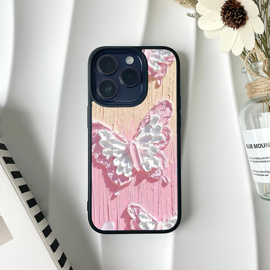 Enchanted Butterfly Floral Acrylic Printed Protective Case