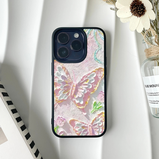 Daisy Butterfly Floral Acrylic Printed Protective Case