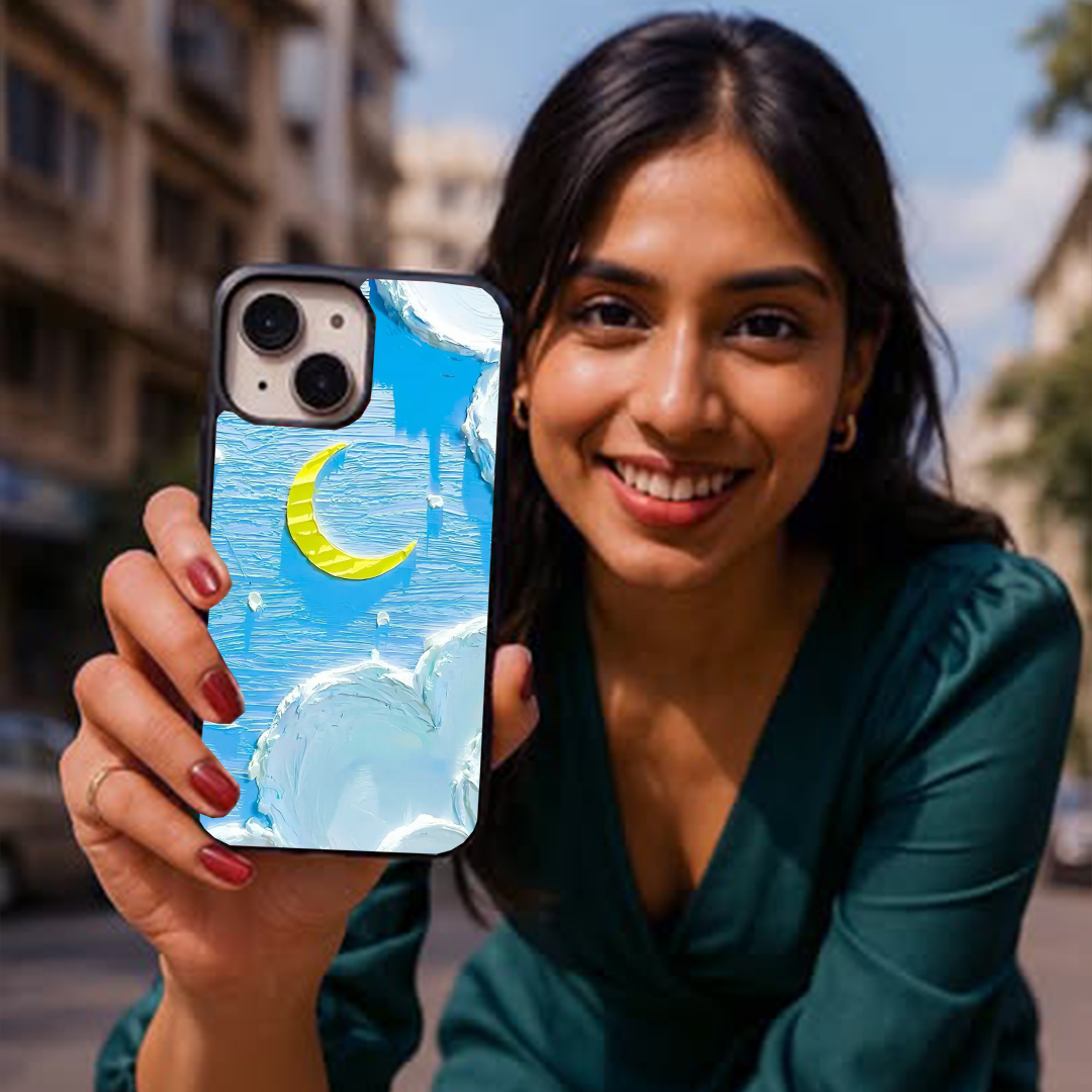 Sweet Blue Blush Floral Acrylic Printed Protective Case