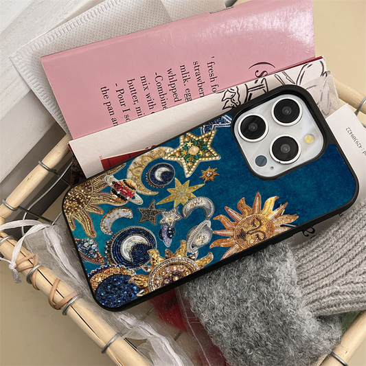 Crackle Stars Galactic Charm Printed Protective Case