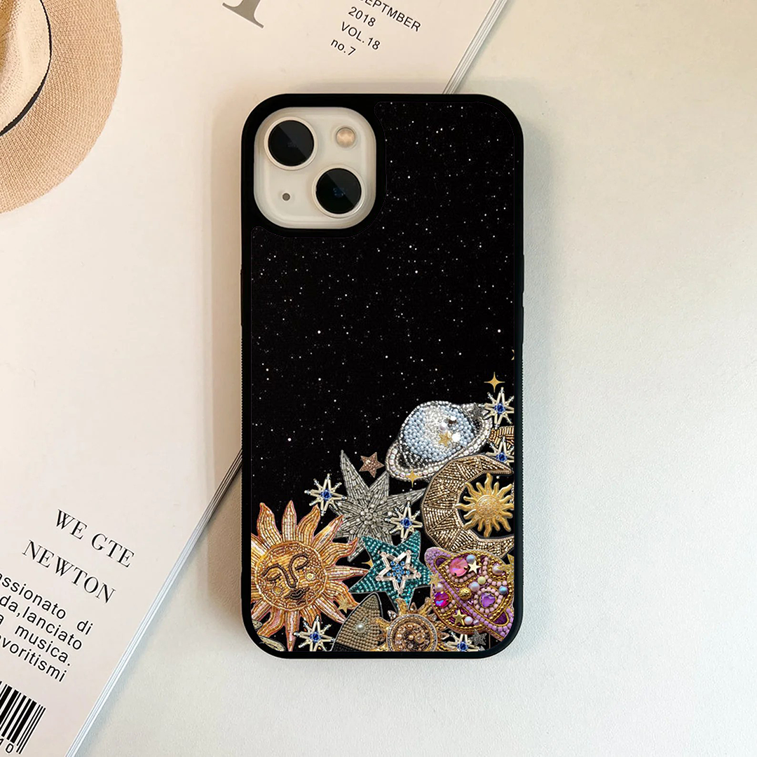 Aqua Galactic Charm Printed Protective Case