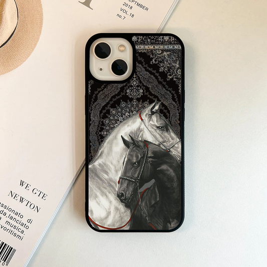 Imperial Stallions Black Protective Phone Case Back Cover