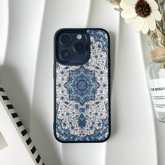 Azure Medallion Protective Phone Case Back Cover