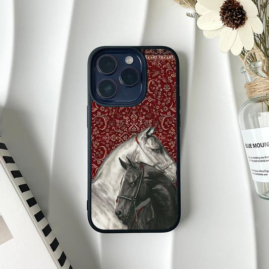 Imperial Stallions Red Protective Phone Case Back Cover