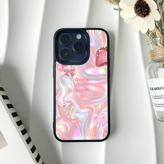 Gods Little Angel Sparkly Pink Printed Protective Case