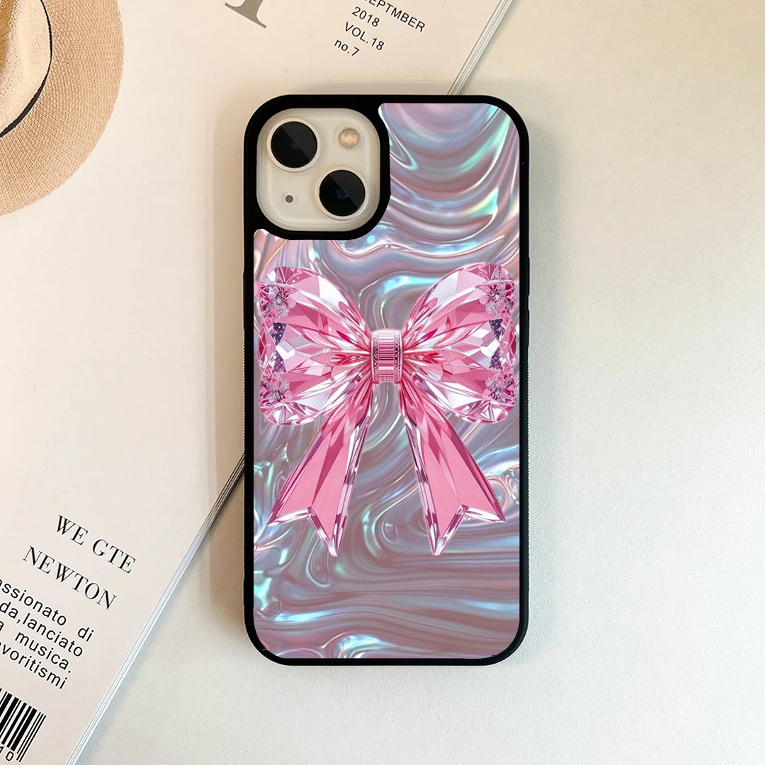 Sparkly Bow Pink Printed Protective Case