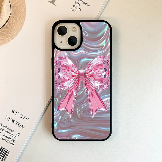 Sparkly Bow Pink Printed Protective Case