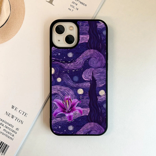 VanGoghh Purple Floral Printed Protective Case