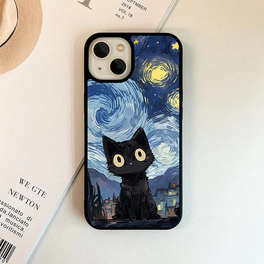 Cat VanGoghh Printed Protective Case