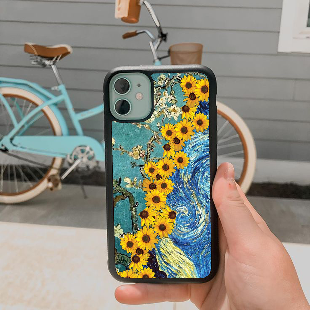 Floral VanGoghh Printed Protective Case