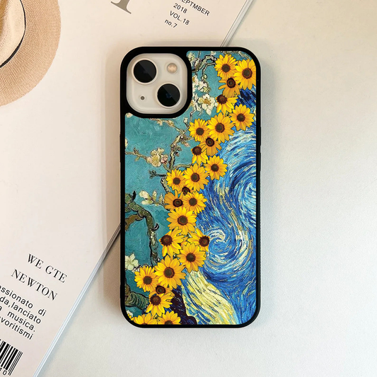 Floral VanGoghh Printed Protective Case