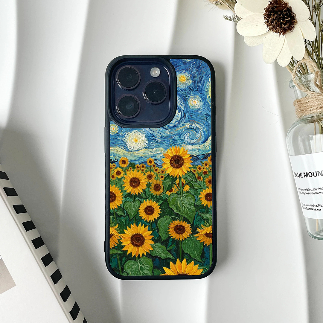 Sun Floral VanGoghh Printed Protective Case