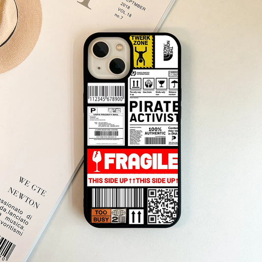 Fragile Stickers Protective Phone Case Back Cover