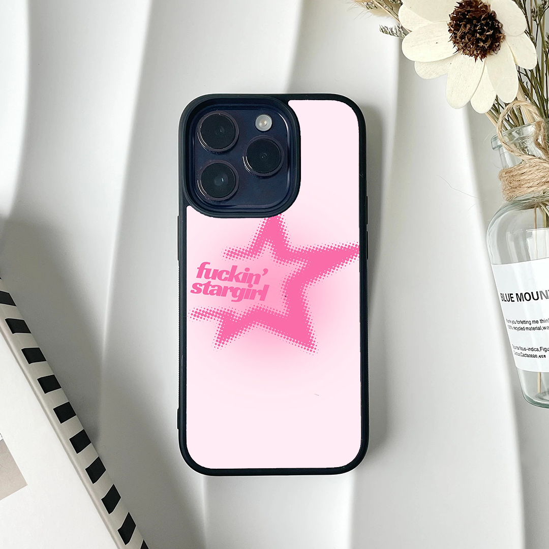 King Pink Star Girl Protective Phone Case Back Cover