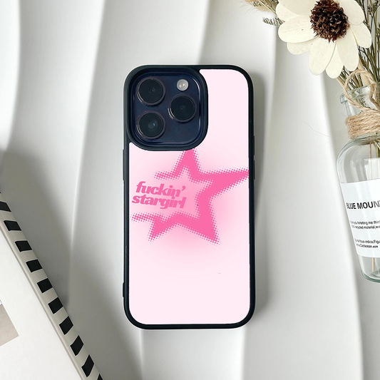 King Pink Star Girl Protective Phone Case Back Cover