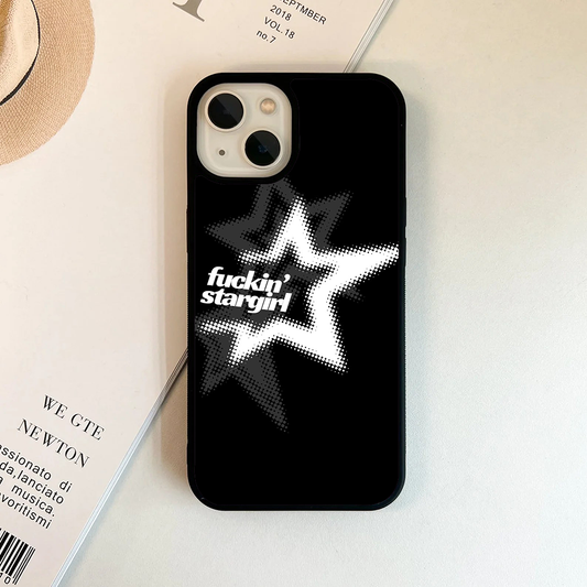 King Black Star Girl Protective Phone Case Back Cover
