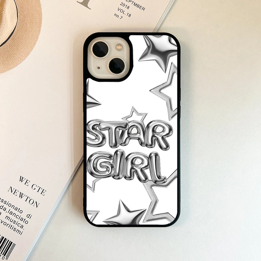 Glossy Star Girl Protective Phone Case Back Cover