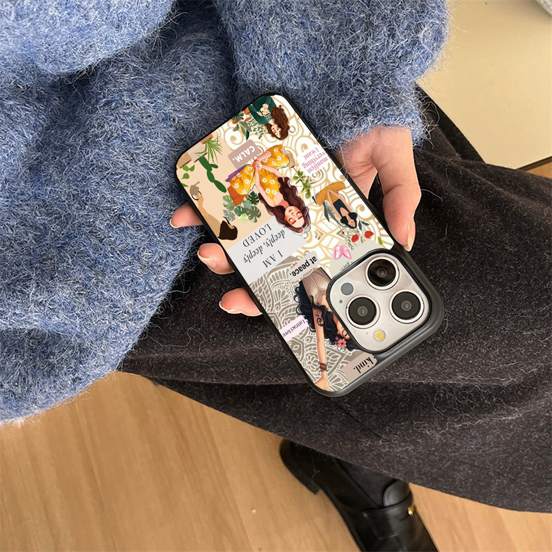 Vibey Mode Stickers Printed Protective Case