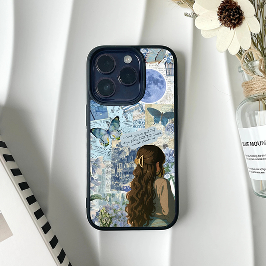 Autumnal Girl Vibey Stickers Printed Protective Case