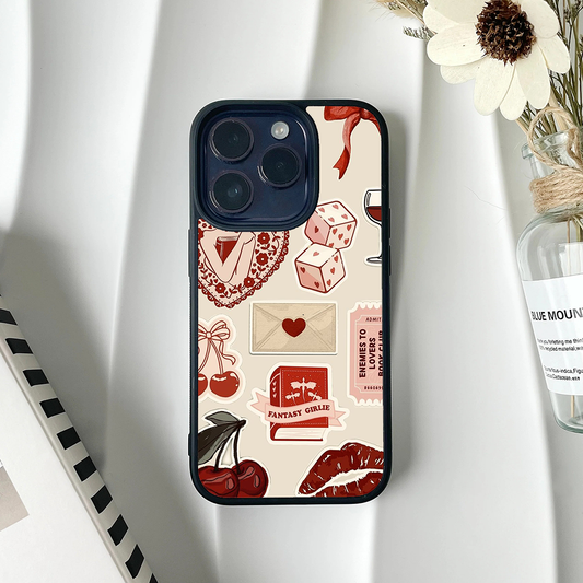 Girlie Fantacy Vibey Stickers Printed Protective Case