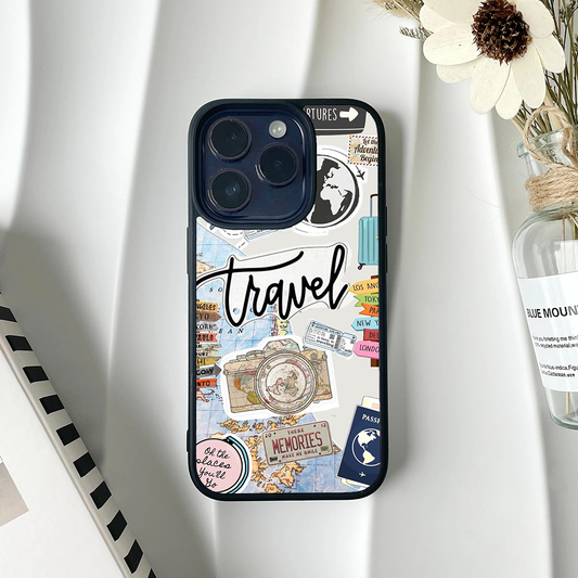 Travel Memories Vibey Stickers Printed Protective Case