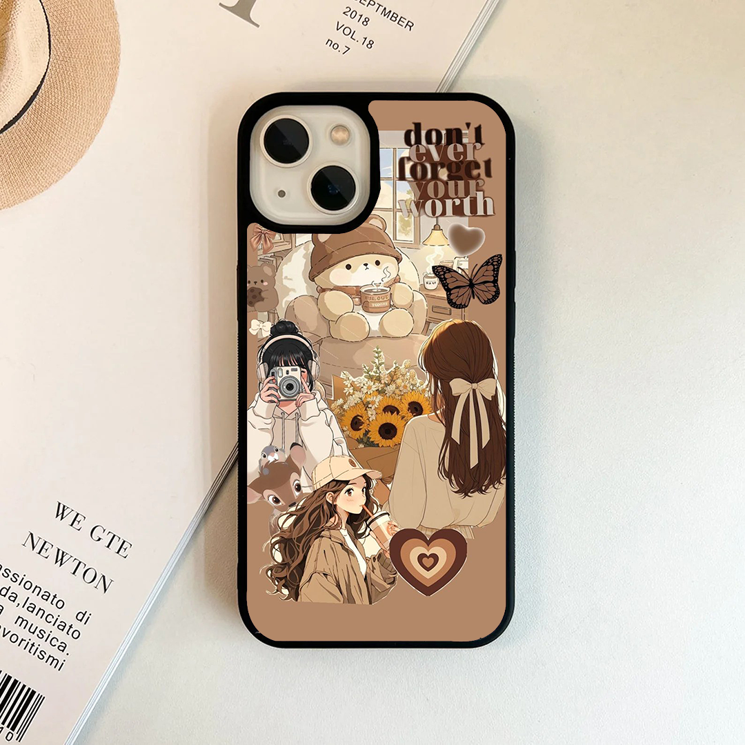 Worthy GIrl Vibey Stickers Printed Protective Case