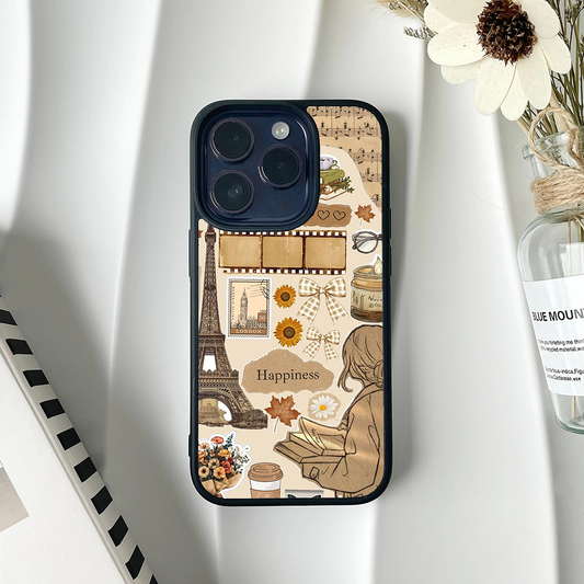 Vintage Happiness Vibey Stickers Printed Protective Case