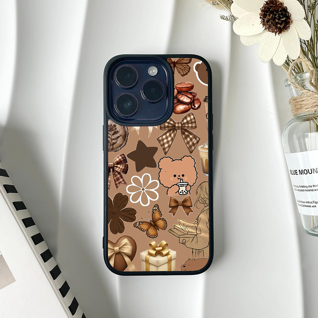 Bowtie & Bear Vibey Stickers Printed Protective Case