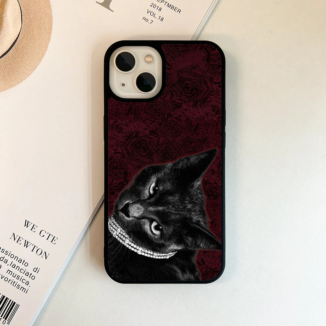 Velvet Wild Aura Cat Printed Protective Phone Case Back Cover