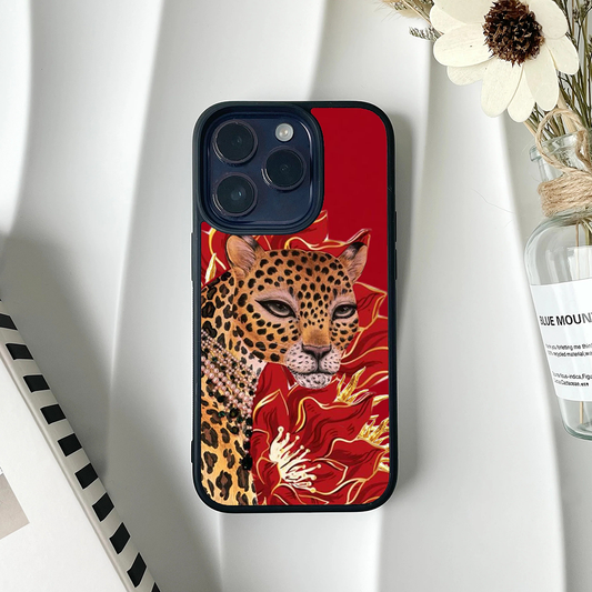 Flash Wild Aura Cheetah Printed Protective Phone Case Back Cover