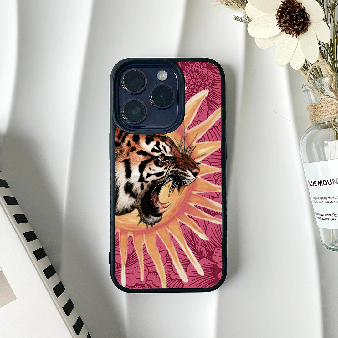 Untamed Wild Aura Tiger Printed Protective Phone Case Back Cover
