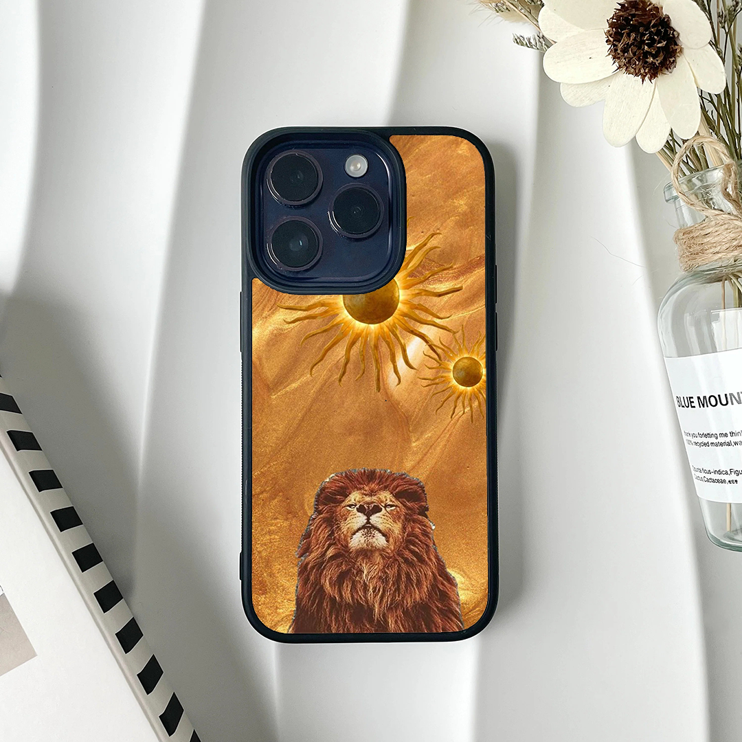 Alpha Wild Aura Lion Printed Protective Phone Case Back Cover