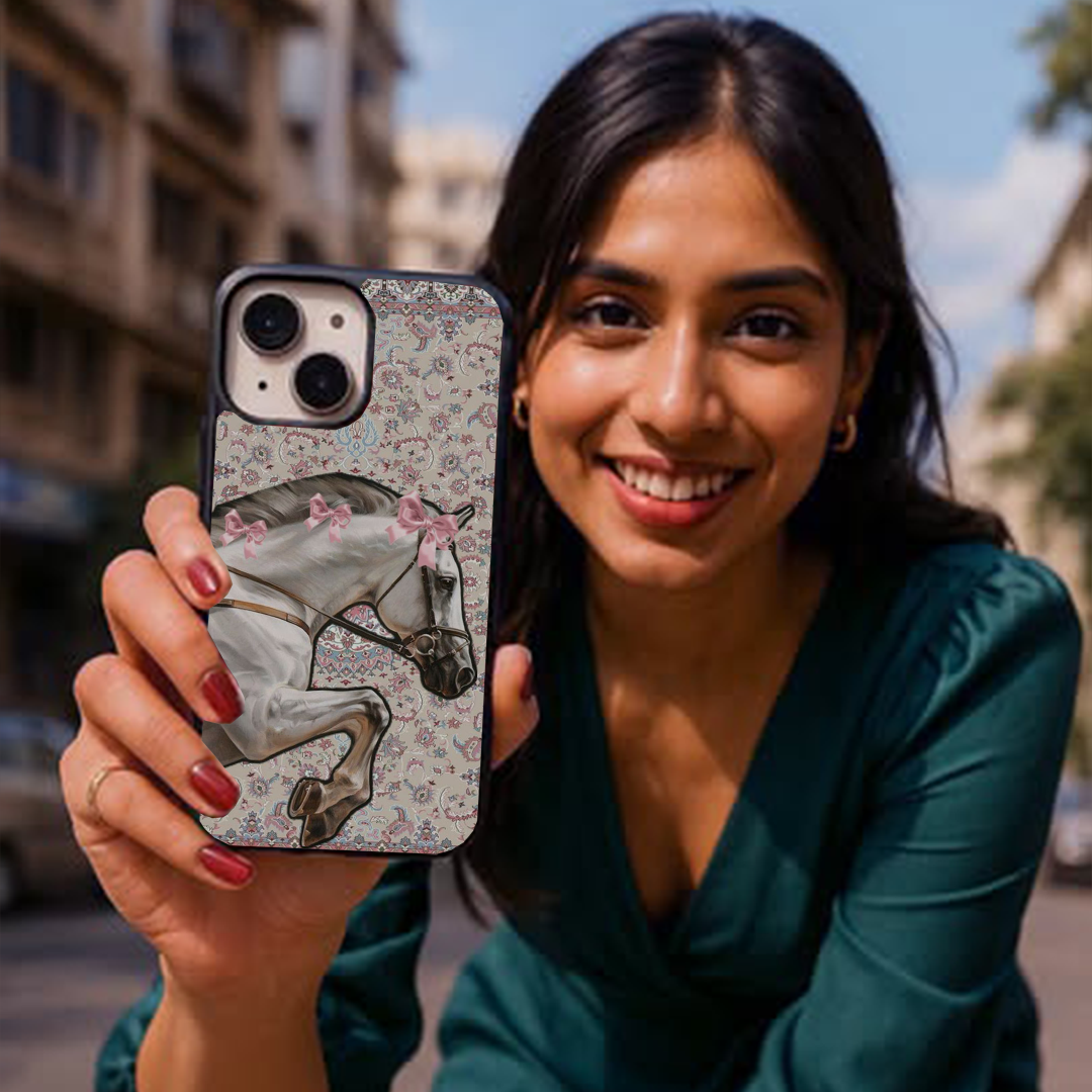 Wind Wild Aura Horse Printed Protective Phone Case Back Cover