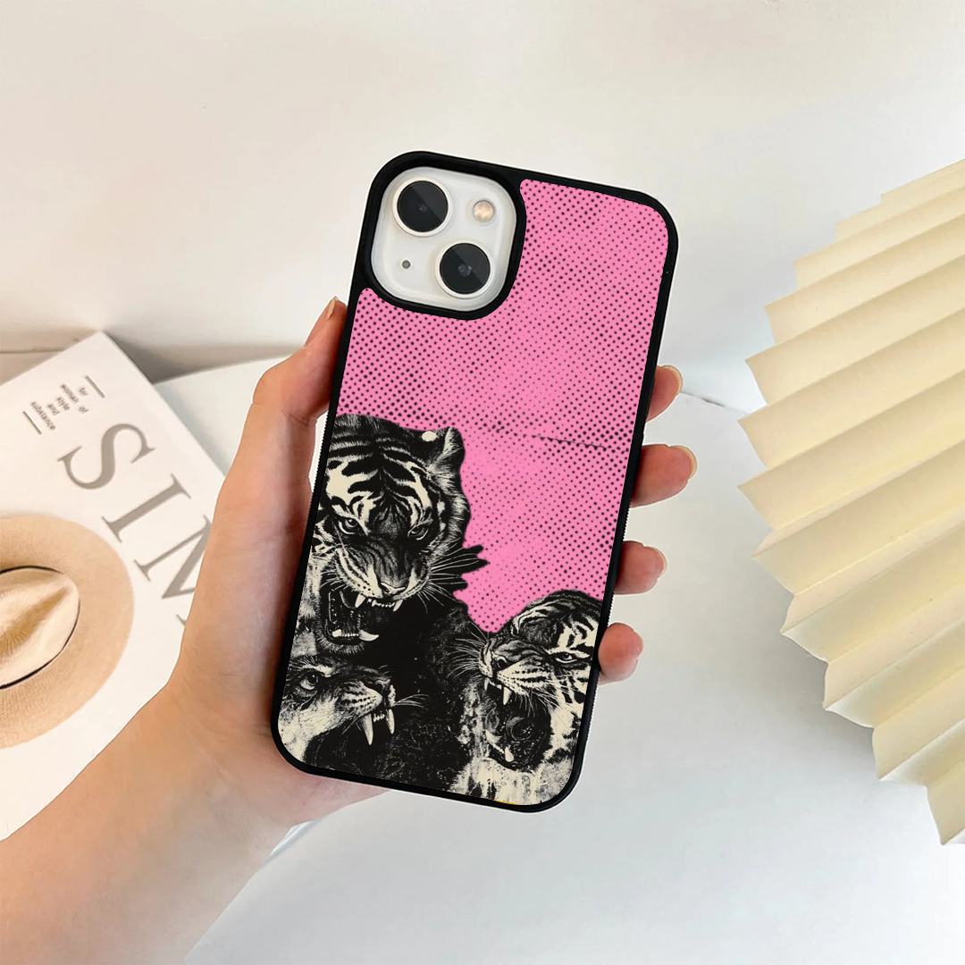 Trio Wild Aura Tigers Printed Protective Phone Case Back Cover