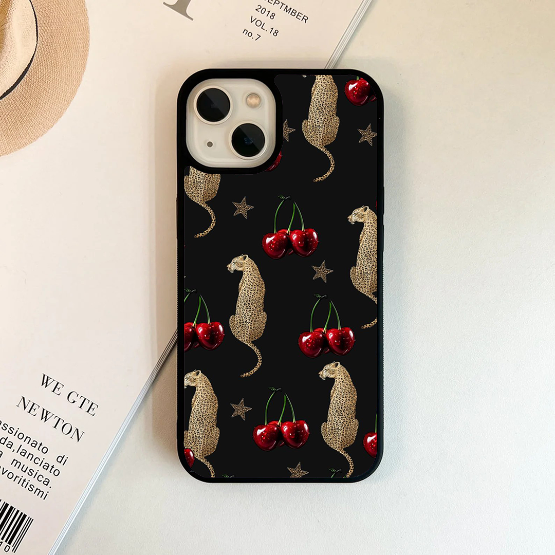 Cherry Wild Aura Cheetah Printed Protective Phone Case Back Cover
