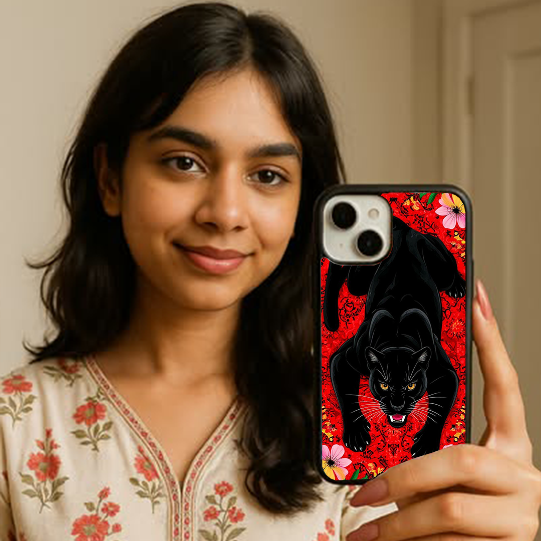 Phantom Wild Aura Panther Printed Protective Phone Case Back Cover