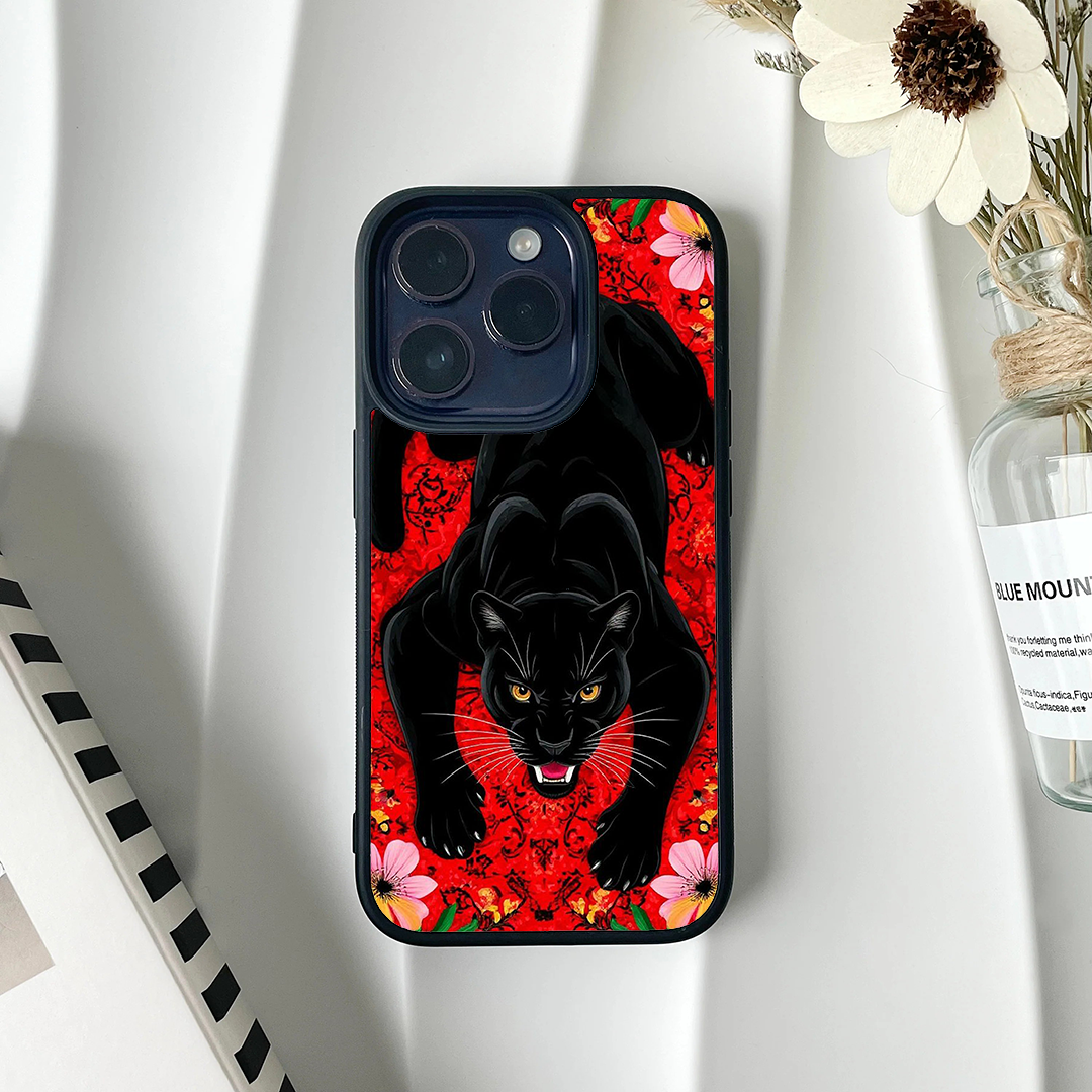 Phantom Wild Aura Panther Printed Protective Phone Case Back Cover