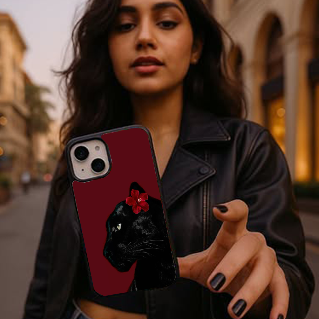 Midnight Wild Aura Panther Printed Protective Phone Case Back Cover