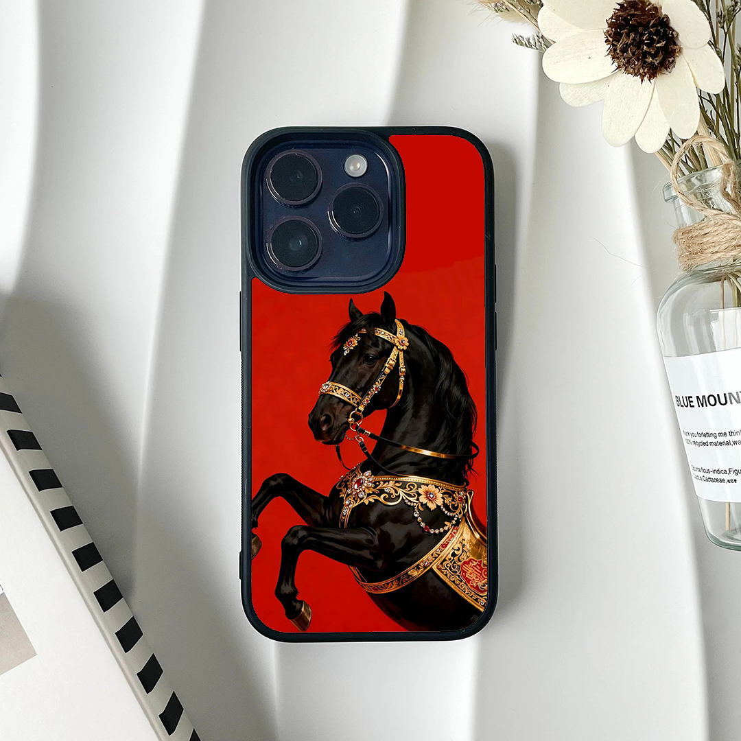 Wind Wild Aura Horse Printed Protective Phone Case Back Cover