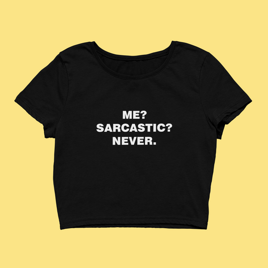 Me sarcastic never crop hoodie shop