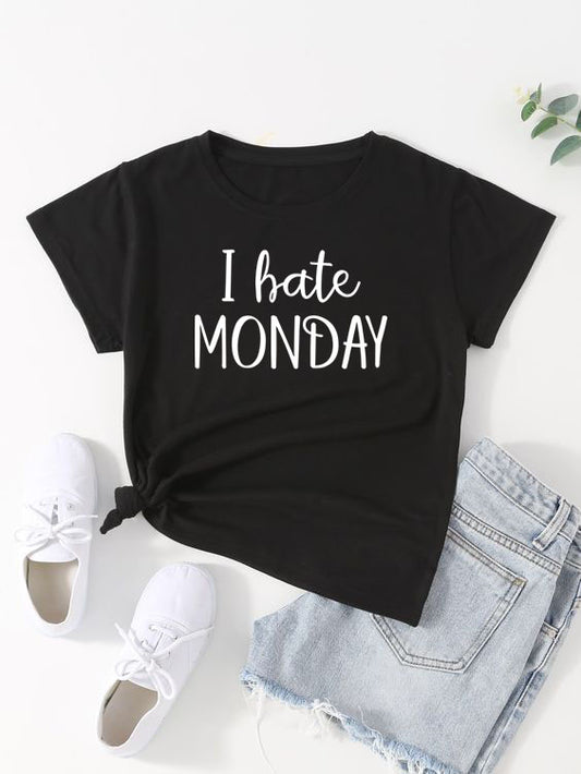 I Hate Monday Printed Unisex T-Shirt