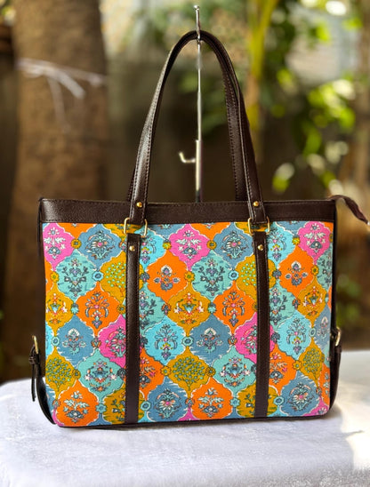 Hand Block Printed Hand Bag
