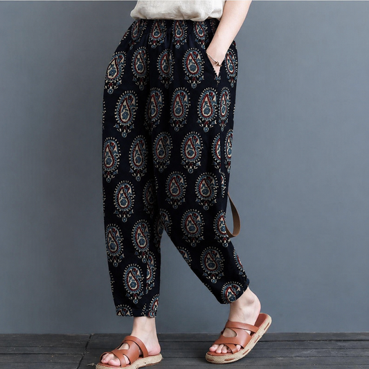 Women's Cotton Hand Block Printed Pants – Everyday Cotton Comfort