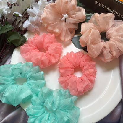 Pastel Organza Scrunchies