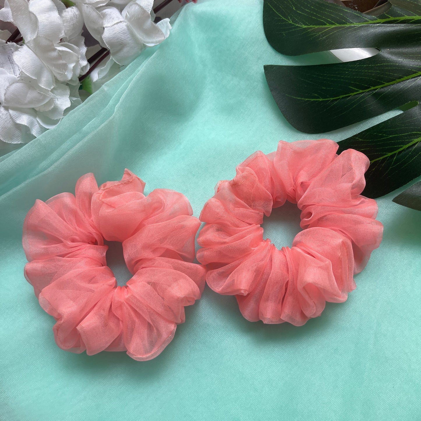 Pastel Organza Scrunchies