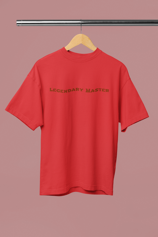 Legendary Master Oversized Red Front and Back Printed T-shirt Unisex
