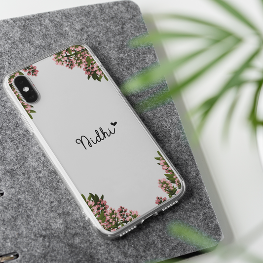 Name Flower Transparent Silicone case