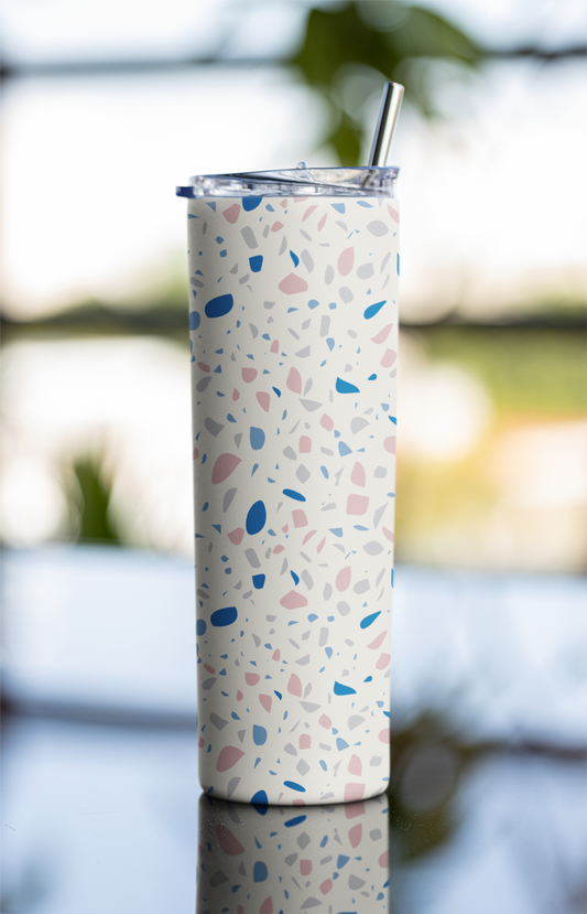 Mini Pattern Printed Tumbler Bottle With Straw