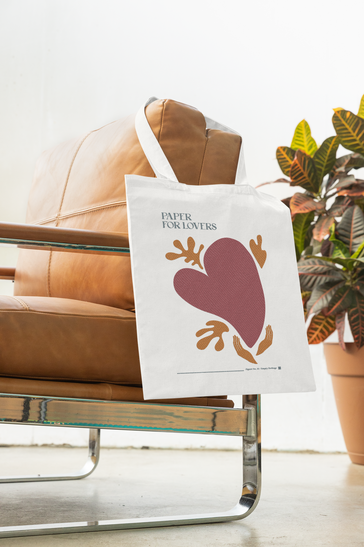 Paper For Lovers Printed White Tote Bag