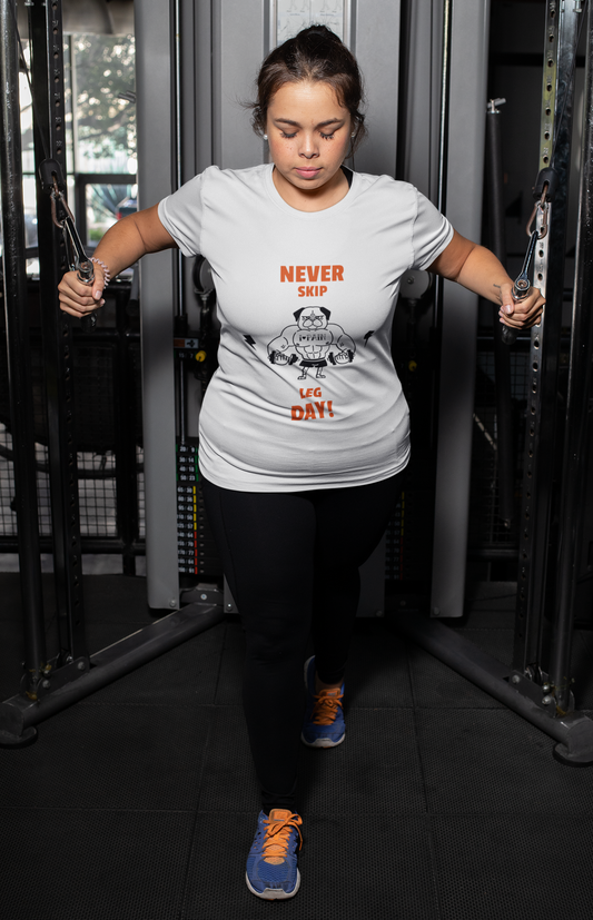Never skip leg day White Unisex T-Shirt